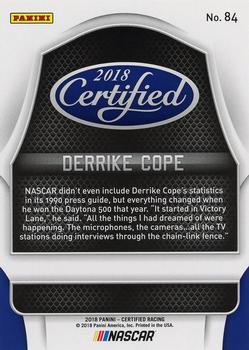 2018 Panini Certified - Red #84 Derrike Cope Back