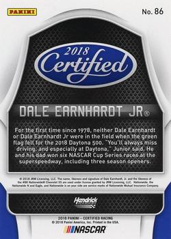 2018 Panini Certified - Red #86 Dale Earnhardt Jr Back