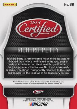 2018 Panini Certified - Red #88 Richard Petty Back