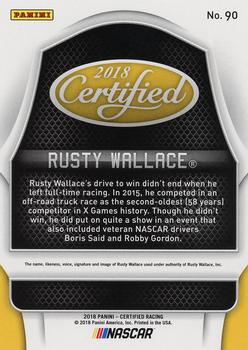 2018 Panini Certified - Red #90 Rusty Wallace Back