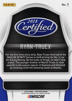 2018 Panini Certified - Purple #7 Ryan Truex Back