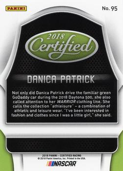 2018 Panini Certified - Purple #95 Danica Patrick Back