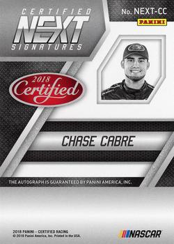 2018 Panini Certified - Certified Next Signatures #NEXT-CC Chase Cabre Back