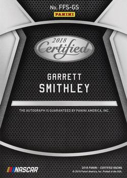 2018 Panini Certified - Fresh Faces Signatures Red #FFS-GS Garrett Smithley Back