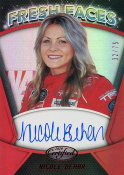 2018 Panini Certified - Fresh Faces Signatures Red #FFS-NB Nicole Behar Front