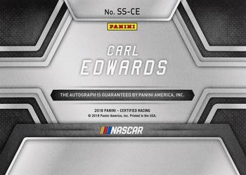 2018 Panini Certified - Signing Sessions Red #SS-CE Carl Edwards Back