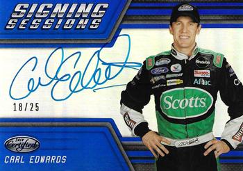 2018 Panini Certified - Signing Sessions Blue #SS-CE Carl Edwards Front