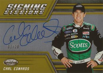 2018 Panini Certified - Signing Sessions Gold #SS-CE Carl Edwards Front