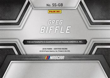 2018 Panini Certified - Signing Sessions Gold #SS-GB Greg Biffle Back