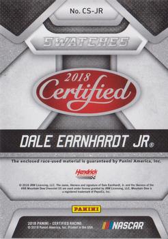 2018 Panini Certified - Cup Swatches Red #CS-JR Dale Earnhardt Jr Back