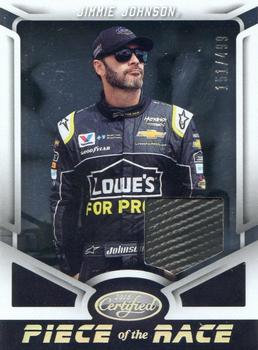 2018 Panini Certified - Piece of the Race Relics #POTR-JJ Jimmie Johnson Front