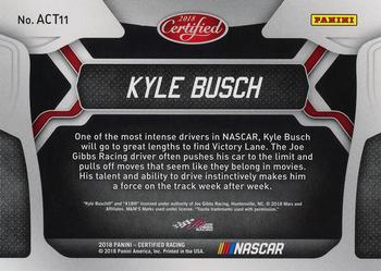 2018 Panini Certified - All-Certified Team #ACT11 Kyle Busch Back