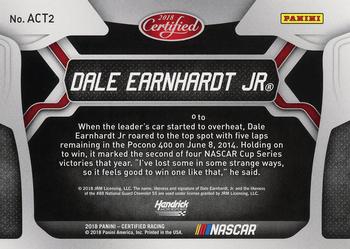 2018 Panini Certified - All-Certified Team Blue #ACT2 Dale Earnhardt Jr Back