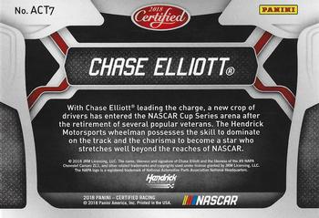 2018 Panini Certified - All-Certified Team Blue #ACT7 Chase Elliott Back