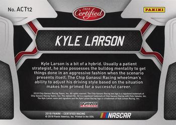 2018 Panini Certified - All-Certified Team Blue #ACT12 Kyle Larson Back