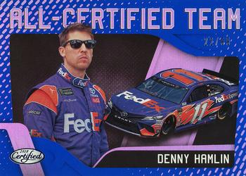 2018 Panini Certified - All-Certified Team Blue #ACT18 Denny Hamlin Front