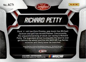 2018 Panini Certified - All-Certified Team Gold #ACT1 Richard Petty Back