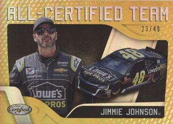 2018 Panini Certified - All-Certified Team Gold #ACT5 Jimmie Johnson Front