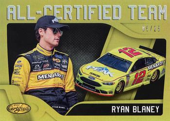 2018 Panini Certified - All-Certified Team Mirror Gold #ACT8 Ryan Blaney Front