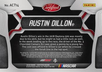 2018 Panini Certified - All-Certified Team Mirror Gold #ACT14 Austin Dillon Back