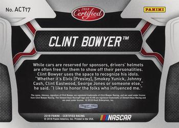 2018 Panini Certified - All-Certified Team Mirror Gold #ACT17 Clint Bowyer Back