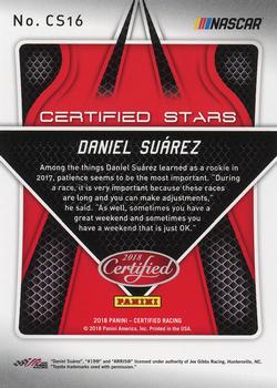 2018 Panini Certified - Certified Stars Green #CS16 Daniel Suarez Back