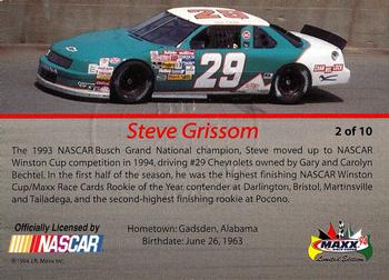 1994 Maxx - Rookie Class of '94 Autographs #2 Steve Grissom Back