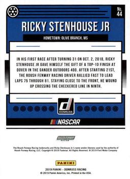 2019 Donruss #44 Ricky Stenhouse Jr. Back
