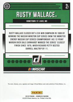 2019 Donruss #47 Rusty Wallace Back