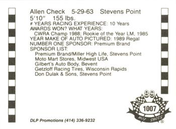 1989 Hot Shots Asphalt Edition #1007 Allen Check Back