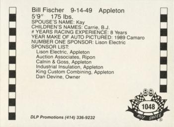 1989 Hot Shots Asphalt Edition #1048 Bill Fischer Back