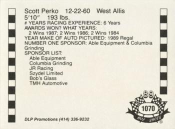 1989 Hot Shots Asphalt Edition #1070 Scott Perko Back