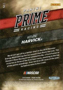 2018 Panini Prime - Holo Gold #3 Kevin Harvick Back