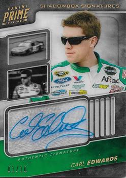 2018 Panini Prime - Shadowbox Signatures Holo Gold #SS-CE Carl Edwards Front