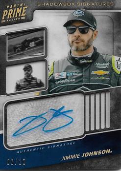 2018 Panini Prime - Shadowbox Signatures Holo Gold #SS-JJ Jimmie Johnson Front