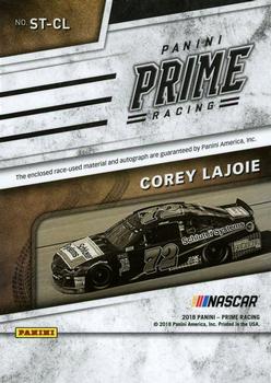 2018 Panini Prime - Signature Tires #ST-CL Corey LaJoie Back