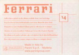 2003 Panini Ferrari #14 Berlinetta Boxer 512 BBi Back