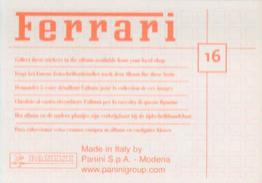 2003 Panini Ferrari #16 Berlinetta F 355 Back