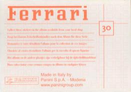 2003 Panini Ferrari #30 Modell 360 Challenge Back