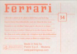 2003 Panini Ferrari #34 Modell 575 M Maranello von hinten Back