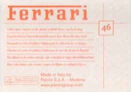 2003 Panini Ferrari #46 Transporterhalle Back