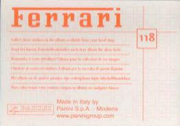 2003 Panini Ferrari #118 Michael Schumacher Back