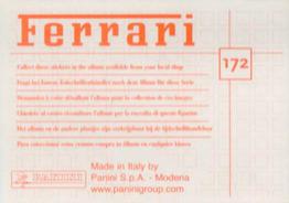 2003 Panini Ferrari #172 GTs und experimentelle Ferraris Back