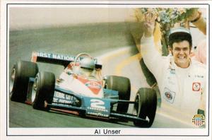 1985 Sportstar Photo-Graphics Stickers Racing #NNO Al Unser Sr. Front