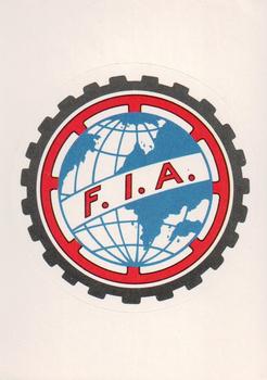 1980 Panini F1 Grand Prix #1 FIA Front