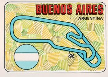 1980 Panini F1 Grand Prix #3 Buenos Aires - Track Layout Front