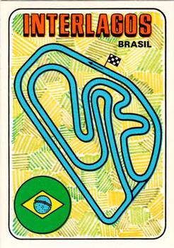 1980 Panini F1 Grand Prix #5 Interlagos - Track Layout Front