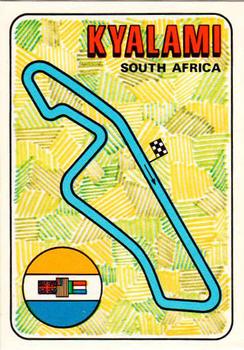 1980 Panini F1 Grand Prix #7 Kyalami - Track Layout Front