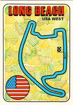1980 Panini F1 Grand Prix #9 Long Beach - Track Layout Front