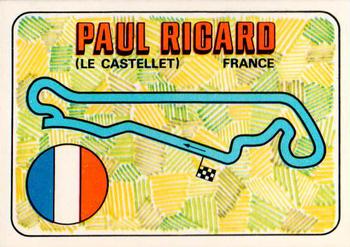 1980 Panini F1 Grand Prix #17 Paul Ricard - Track Layout Front